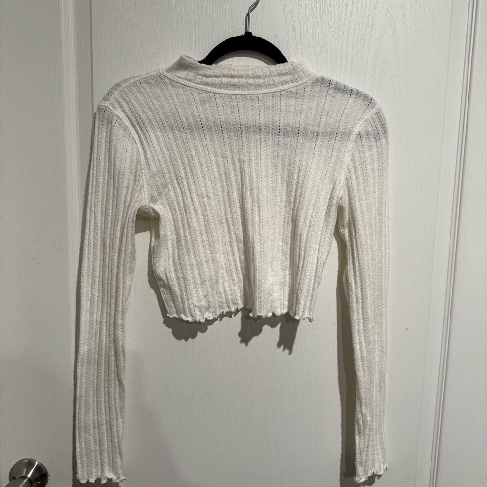Aeropostale white Long Sleeve Crop Top